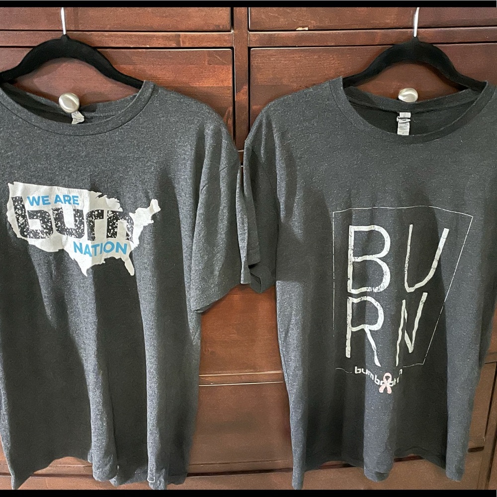 Burn boot camp tees size large